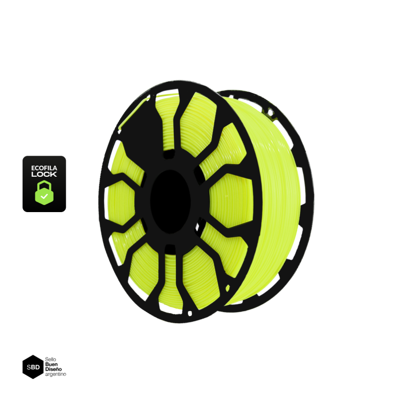 Filamento 3D Hellbot PLA LOCK Amarillo Fluo