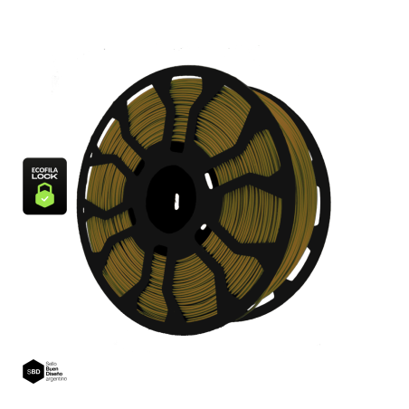 Filamento 3D Hellbot PLA LOCK Dorado