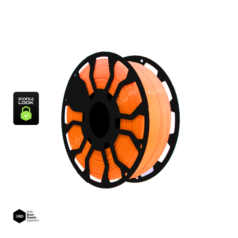 Filamento 3D Hellbot PLA LOCK Naranja Fluo