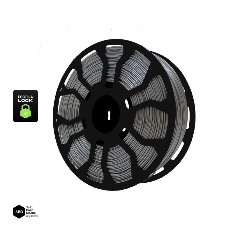 Filamento 3D Hellbot PLA LOCK Plateado
