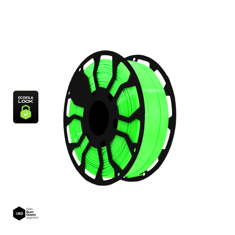 Filamento 3D Hellbot PLA LOCK Verde Fluo