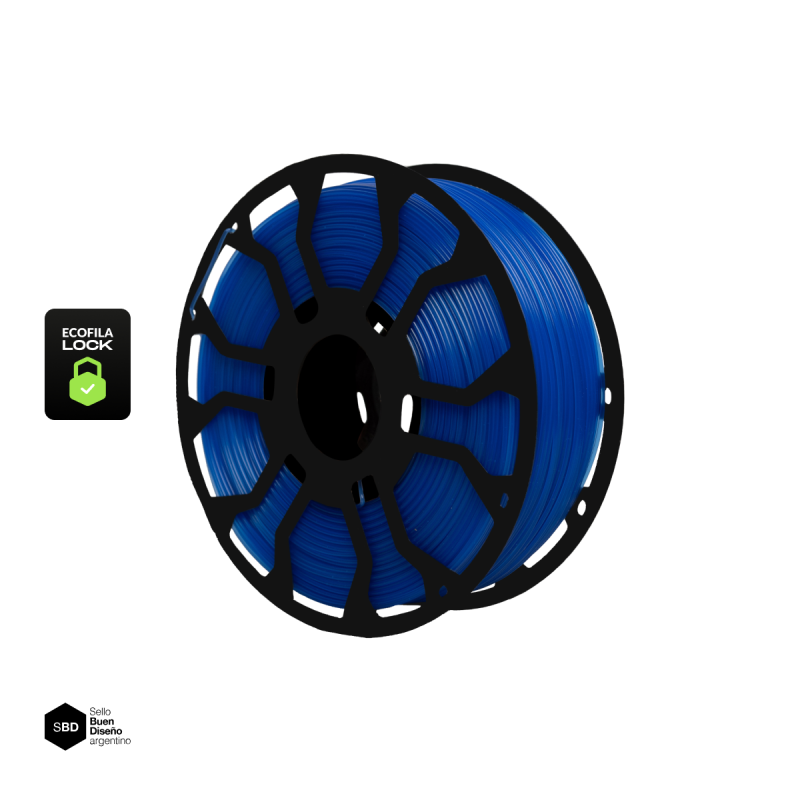 Filamento 3D Hellbot PLA LOCK Zafiro traslucido