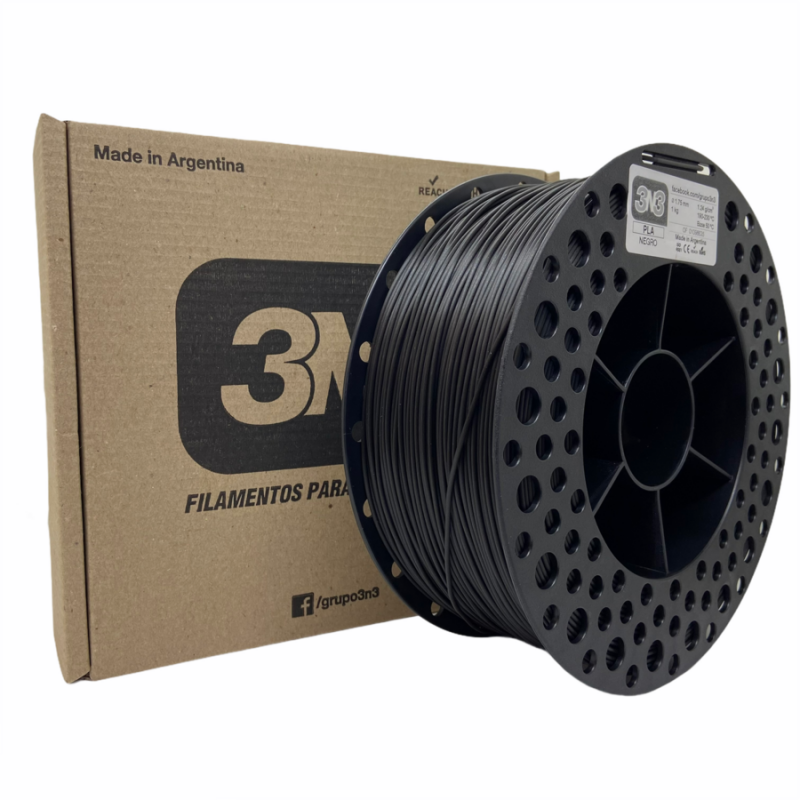 Filamento 3D PLA 3N3 Negro