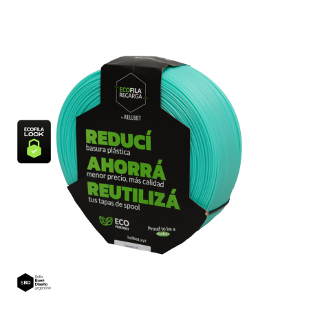 Filamento Hellbot PLA RECARGA LOCK  Aqua Pastel