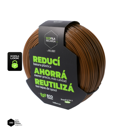 Filamento Hellbot PLA RECARGA LOCK Marron