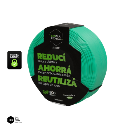 Filamento Hellbot PLA RECARGA LOCK Menta Pastel